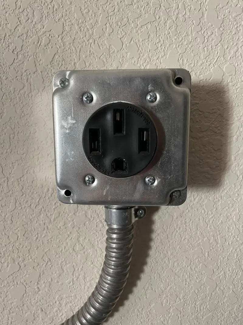 NEMA 14-50 outlet installed for Electrical Panel Upgrade in Lamar